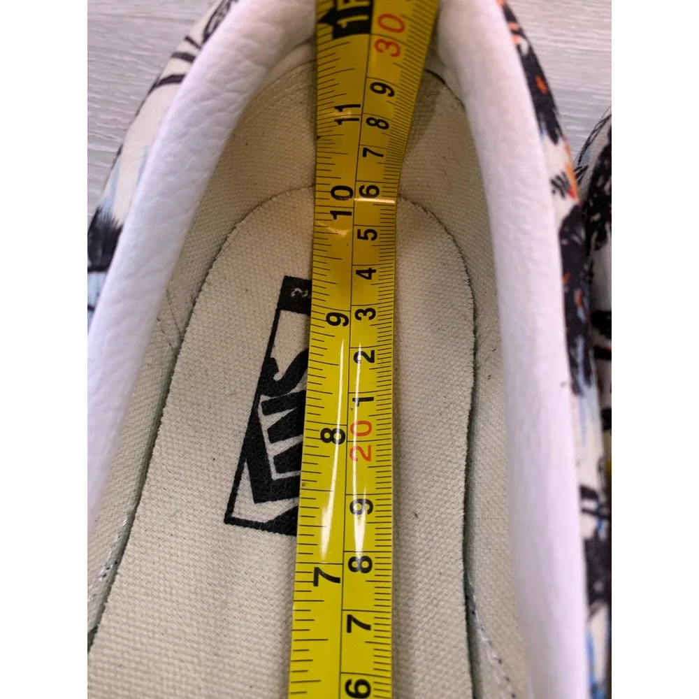 Vans Customs Men's Slip On Hawaiian Tropical Palm Tree 8.5 Classic Shoes